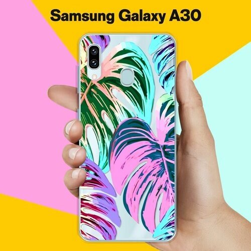 Силиконовый чехол на Samsung Galaxy A30 Яркая пальма / для Самсунг Галакси А30