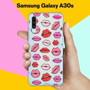 Силиконовый чехол на Samsung Galaxy A30s Губы / для Самсунг Галакси А30с
