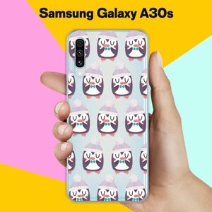 Силиконовый чехол на Samsung Galaxy A30s Новогодний узор / для Самсунг Галакси А30с