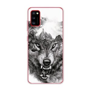 Силиконовый чехол на Samsung Galaxy A41 / Самсунг Галакси A41 "Волк в горах"