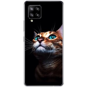 Силиконовый чехол на Samsung Galaxy A42 / Самсунг Галакси А42 Мечтательный кот