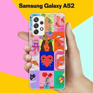 Силиконовый чехол на Samsung Galaxy A52 Узор 5 / для Самсунг Галакси А52