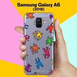 Силиконовый чехол на Samsung Galaxy A6 (2018) Человечки / для Самсунг Галакси А6 2018