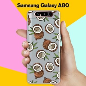Силиконовый чехол на Samsung Galaxy A80 Кокосы / для Самсунг Галакси А80