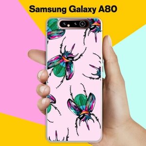 Силиконовый чехол на Samsung Galaxy A80 Жуки / для Самсунг Галакси А80
