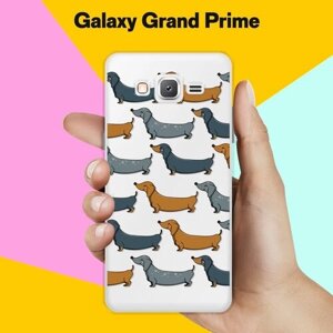 Силиконовый чехол на Samsung Galaxy Grand Prime Таксы / для Самсунг Галакси Гранд Прайм