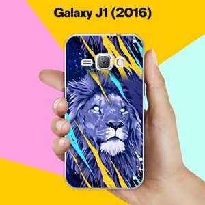 Силиконовый чехол на Samsung Galaxy J1 (2016) Лев / для Самсунг Галакси Джей 1 (2016)