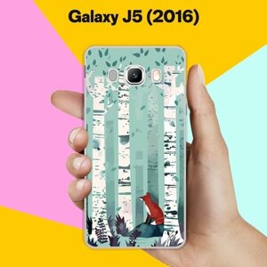 Силиконовый чехол на Samsung Galaxy J5 (2016) Лиса в лесу / для Самсунг Галакси Джи 5 2016