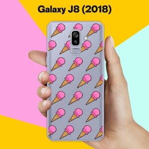 Силиконовый чехол на Samsung Galaxy J8 (2018) Мороженое / для Самсунг Галакси Джи 8 2018