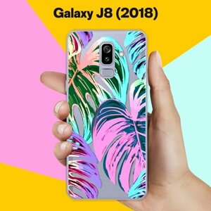 Силиконовый чехол на Samsung Galaxy J8 (2018) Яркая пальма / для Самсунг Галакси Джи 8 2018