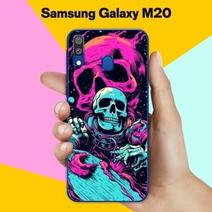 Силиконовый чехол на Samsung Galaxy M20 Череп / для Самсунг Галакси М20