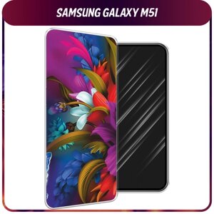Силиконовый чехол на Samsung Galaxy M51 / Самсунг Галакси M51 "Фантастические цветы"