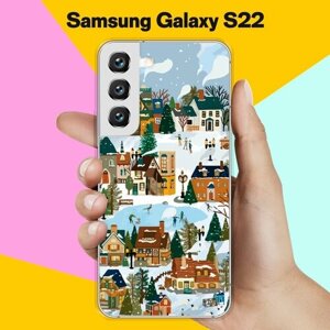 Силиконовый чехол на Samsung Galaxy S22 Зимний пейзаж / для Самсунг Галакси С22