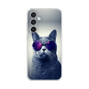 Силиконовый чехол на Samsung Galaxy S23 FE 5G / Самсунг Галакси S23 FE 5G Космический кот