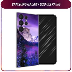 Силиконовый чехол на Samsung Galaxy S23 Ultra 5G / Самсунг S23 Ультра 5G "Лес 20"