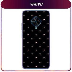 Силиконовый чехол на Vivo V17/Y9s / Виво V17/Y9s "Чехол с сердечками"