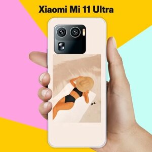 Силиконовый чехол на Xiaomi Mi 11 Ultra Девушка на пляже / для Сяоми Ми 11 Ультра