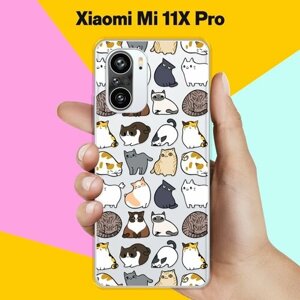 Силиконовый чехол на Xiaomi Mi 11X Pro Коты / для Сяоми Ми 11 Икс Про
