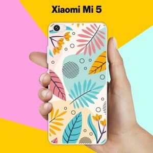 Силиконовый чехол на Xiaomi Mi 5 Листья / для Сяоми Ми 5