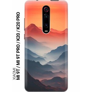 Силиконовый чехол на Xiaomi Mi 9T / Mi 9T Pro / K20 / K20 Pro с принтом "Луна над горами"