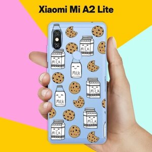 Силиконовый чехол на Xiaomi Mi A2 Lite Печеньки и молоко / для Сяоми Ми А2 Лайт