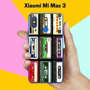 Силиконовый чехол на Xiaomi Mi Max 3 Кассеты / для Сяоми Ми Макс 3