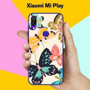 Силиконовый чехол на Xiaomi Mi Play Бабочки 9 / для Сяоми Ми Плей