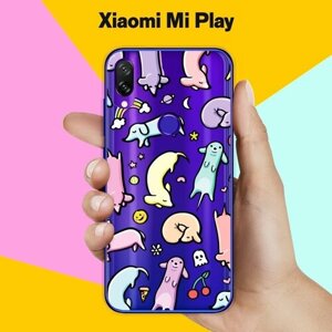 Силиконовый чехол на Xiaomi Mi Play Собаки / для Сяоми Ми Плей