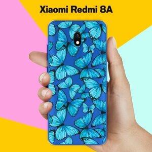 Силиконовый чехол на Xiaomi Redmi 8A Узор из бабочек / для Сяоми Редми 8А