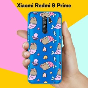 Силиконовый чехол на Xiaomi Redmi 9 Prime Коты-русалки / для Сяоми Редми 9 Прайм
