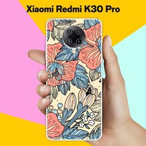 Силиконовый чехол на Xiaomi Redmi K30 Pro Цветочки / для Сяоми Редми К 30 Про
