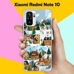 Силиконовый чехол на Xiaomi Redmi Note 10 Зимний пейзаж / для Сяоми Редми Ноут 10