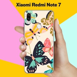 Силиконовый чехол на Xiaomi Redmi Note 7 Бабочки 9 / для Сяоми Редми Ноут 7