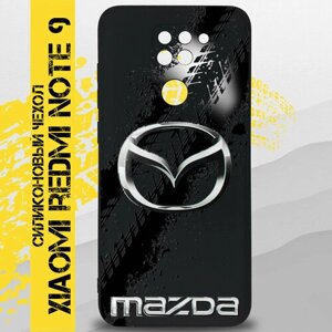 Силиконовый чехол на Xiaomi Redmi Note 9 с авто принтом MAZDA