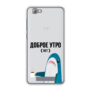 Силиконовый чехол на ZTE Blade A610 / ЗТЕ Блэйд A610 "Доброе утро", прозрачный