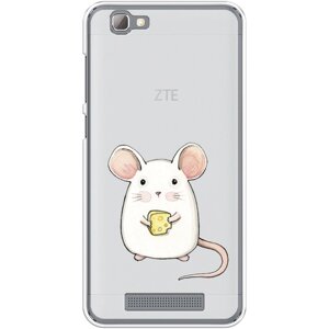 Силиконовый чехол на ZTE Blade A610 / ЗТЕ Блейд А610 Мышка, прозрачный