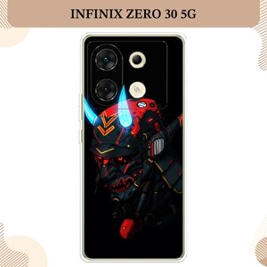Силиконовый чехол "Неоновый самурай" на Infinix Zero 30 5G / Инфиникс Зеро 30 5G