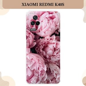 Силиконовый чехол "Нежные пионы" на Xiaomi Poco F4/Redmi K40S / Сяоми Редми K40S/Поко F4