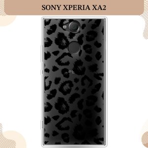 Силиконовый чехол "Окрас леопарда фон" на Sony Xperia XA2 / Сони Иксперия XA2, прозрачный