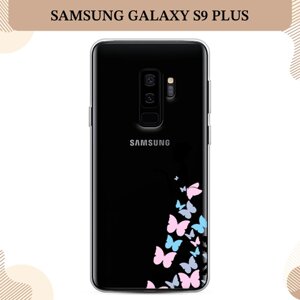 Силиконовый чехол "Платье из бабочек" на Samsung Galaxy S9 Plus / Самсунг Галакси S9 Плюс, прозрачный