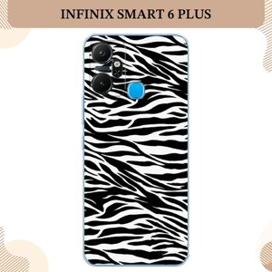 Силиконовый чехол "Принт зебра" на Infinix Smart 6 Plus / Инфиникс Смарт 6 Плюс