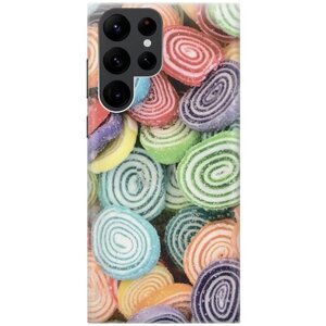 Силиконовый чехол Разноцветные сладости на Samsung Galaxy S22 Ultra / Самсунг С22 Ультра