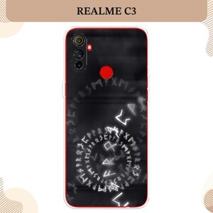 Силиконовый чехол "Руны" на Realme C3 / Реалми C3