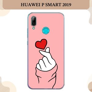 Силиконовый чехол "Сердце" на Huawei P Smart 2019/Honor 10 Lite / Хуавей П Смарт 2019