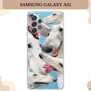 Силиконовый чехол "Собака с длинным носом" на Samsung Galaxy A52 / Самсунг Галакси А52, прозрачный