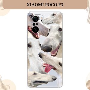 Силиконовый чехол "Собака с длинным носом" на Xiaomi Poco F3/Redmi K40/Mi 11i / Поко F3/Редми K40/Ми 11i, прозрачный