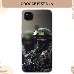 Силиконовый чехол "Солдат" на Google Pixel 4A / Гугл Пиксель 4А