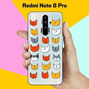 Силиконовый чехол Узор из котов на Xiaomi Redmi Note 8 Pro