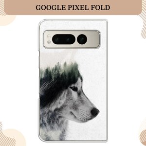 Силиконовый чехол "Волк лес" на Google Pixel Fold / Гугл Пиксель Фолд