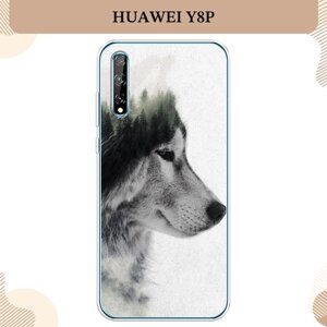 Силиконовый чехол "Волк лес" на Huawei Y8p/P Smart S / Хуавей Y8p/P Smart S